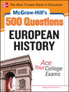 McGraw-Hill's 500 European History Questions Ace Your College Exams 1 by Stephanie Muntone eBook